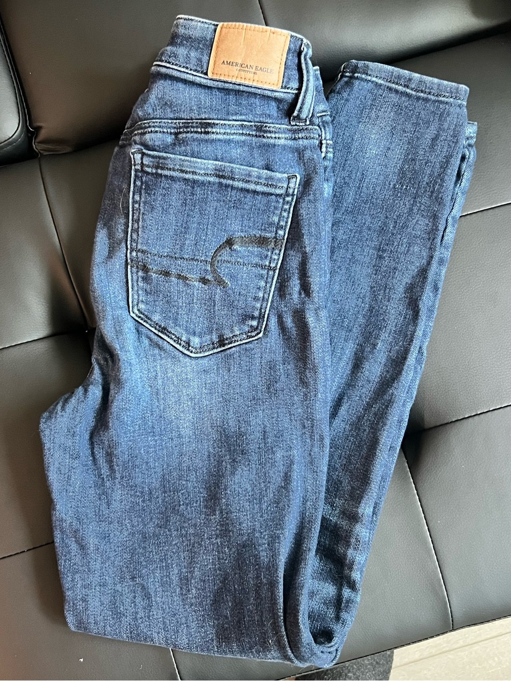 American Eagle Womens 0 Short Super High Rise Jegging Next Level Stretch X Jeans